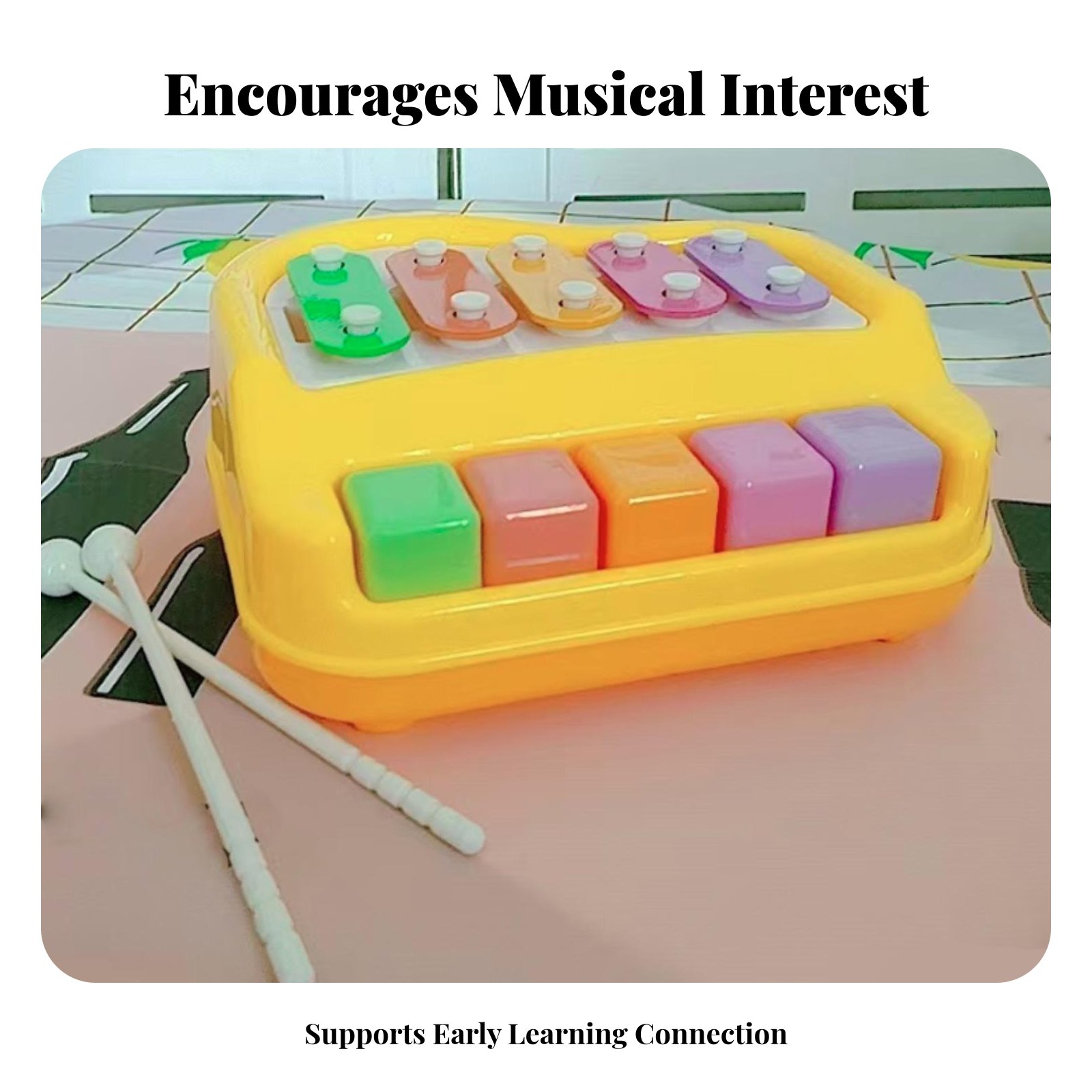 Musical Instrument Glockenspiel - Pianoforte a percussione colorato con note