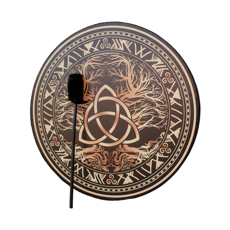 Musical Instrument Tambourine - Tamburo celtico sciamano da 25 cm,