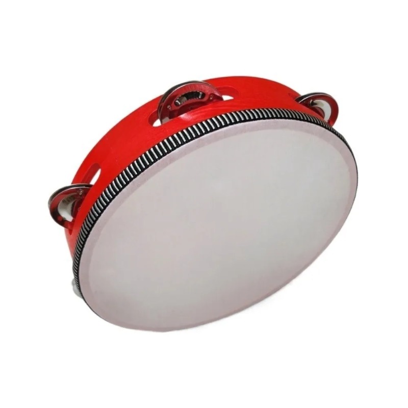 Musical Instrument Tambourine - Tamburello in Legno con Sonagli Metallici