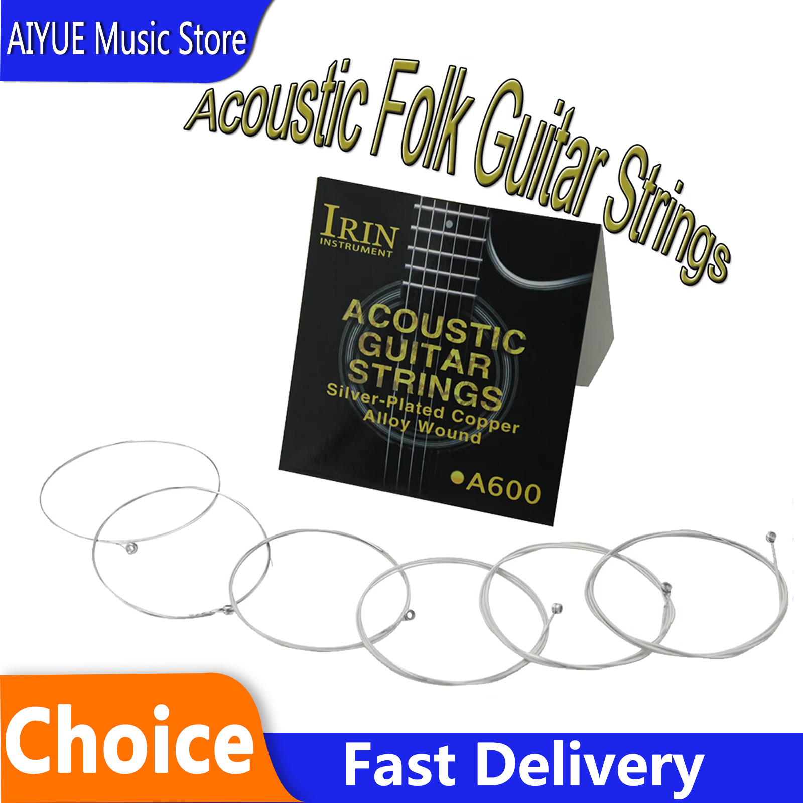 Musical Instrument With Strings - Corde per Chitarra Acustica IRIN A600,