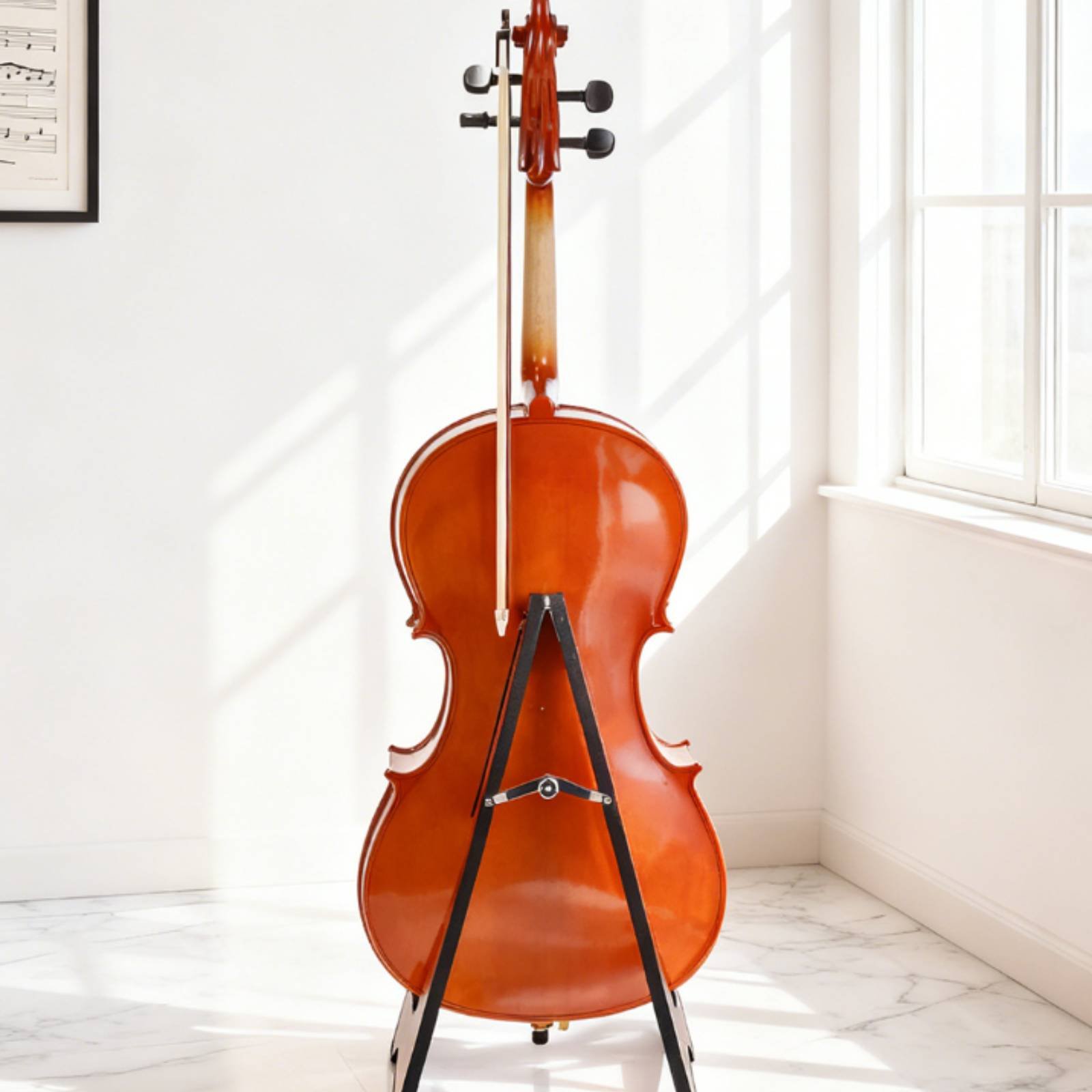 Musical Instrument Cello - Supporto per Violoncello da Pavimento, Design
