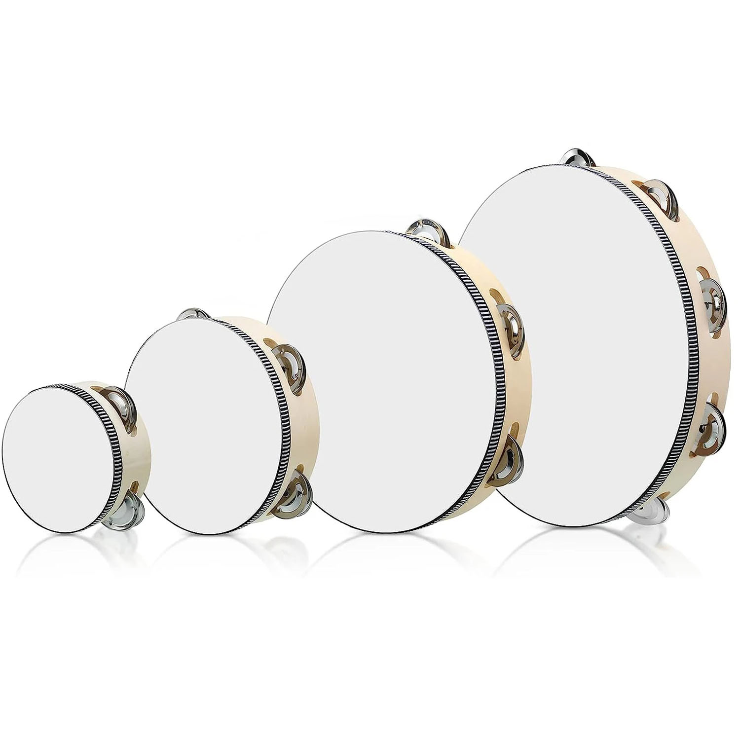 Musical Instrument Tambourine - Tamburello in legno Miwayer con jingles