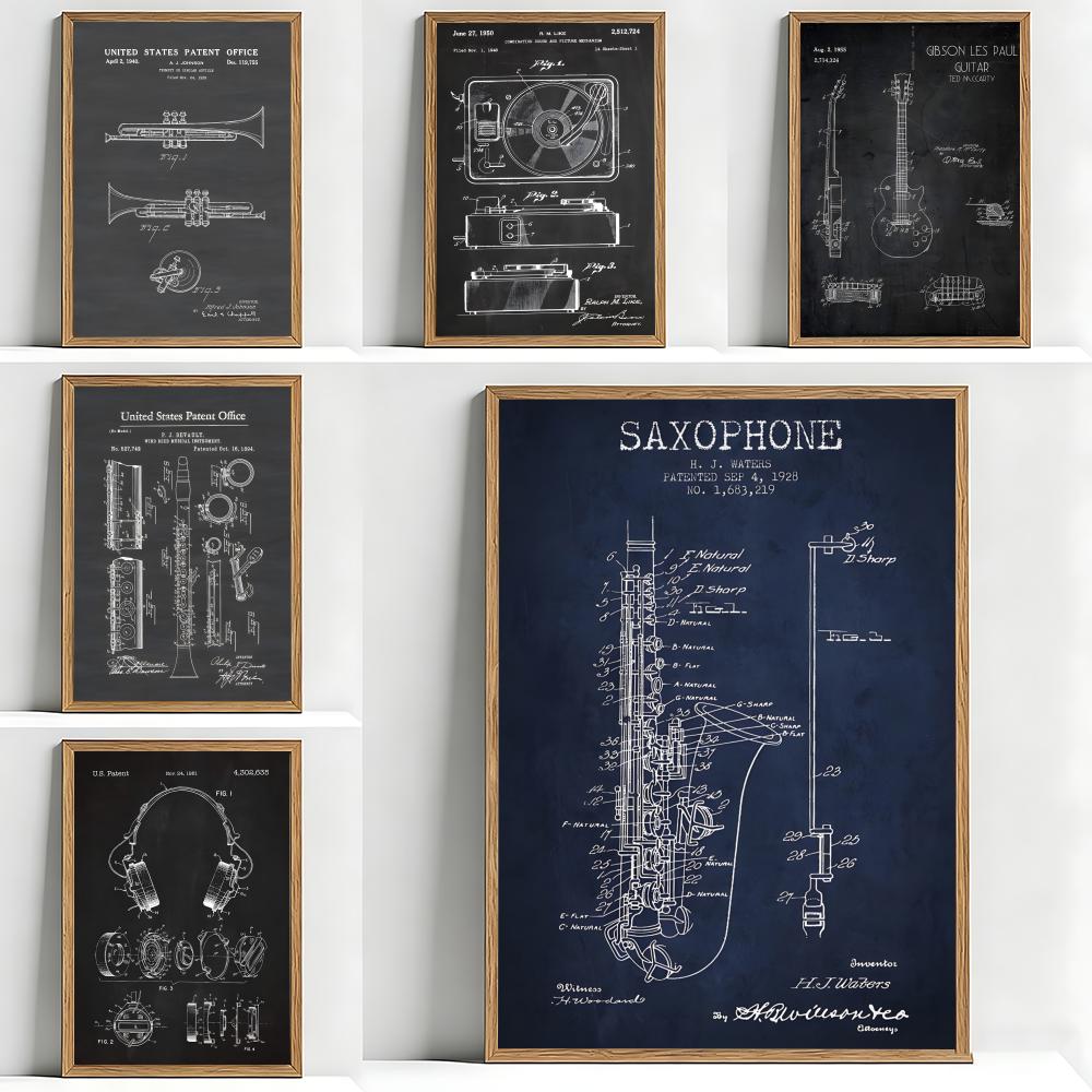 Poster con disegni di strument - Musical Instrument In Drawing recensione e prezzo