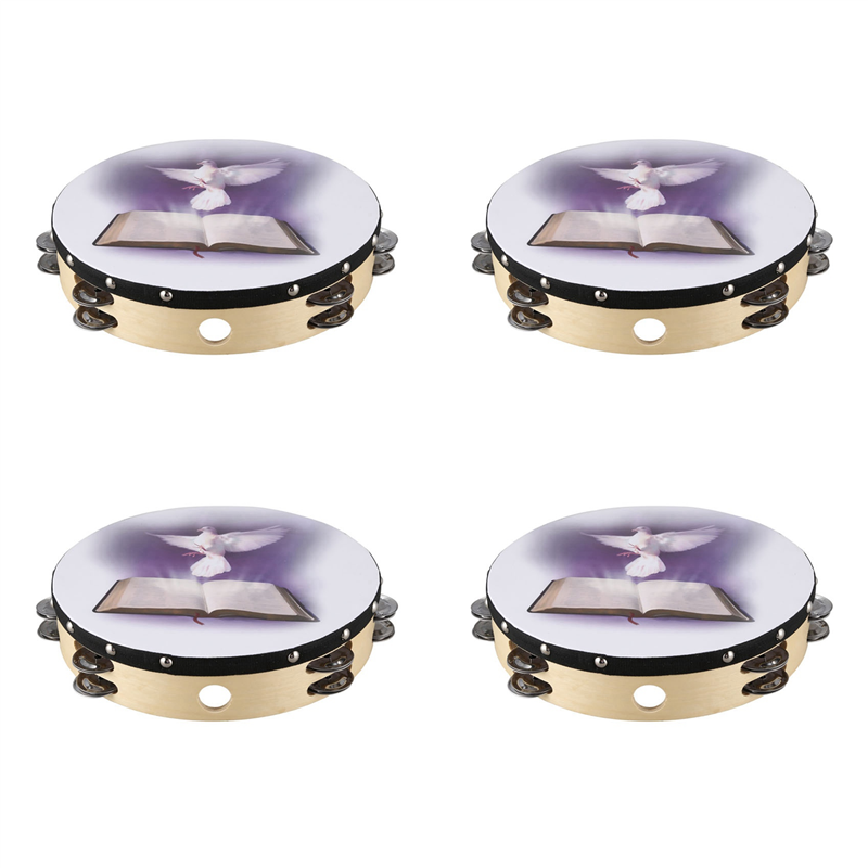 4 pezzi da 10 pollici tamburel - Musical Instrument Tambourine recensione e prezzo